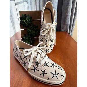 Kate spade x Keds Women’s White Canvas Starfish Lace-Up Low Top US 6